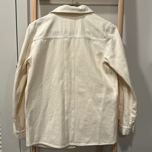 New with Tags NWT Sezane Will Jacket Pockets XS Denim Cardigan $145 Ecru - Picture 5 of 6